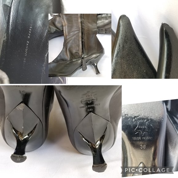 Giuseppe Zanotti gorgeous kitten heels tall knee high leather boots Size 36 - Picture 16 of 16